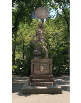 Y finalmente, esta es la estatua del Capitán América que Marvel ha realizado por su 75 aniversario.
