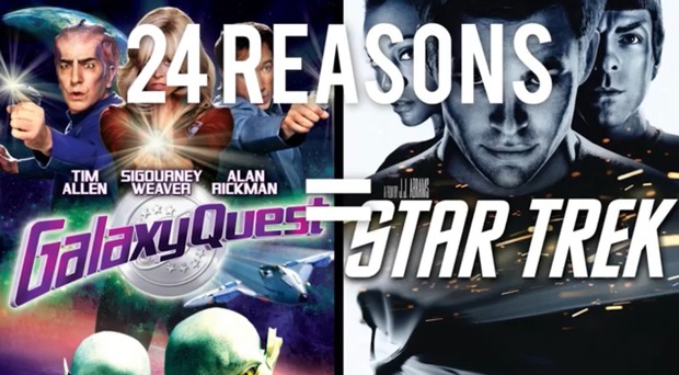 24 razones por las que 'Galaxy Quest' y 'Star Trek (2009)' son la misma película. (Repito: está en inglés pero se pilla el sentido).