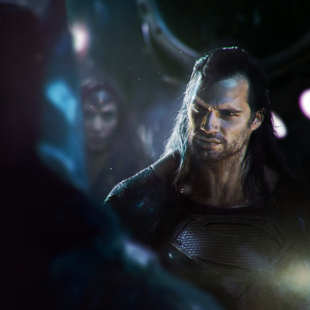 Superman en La Liga de la Justicia imaginado por George Evangelista.