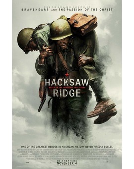 'Hacksaw Ridge' póster.