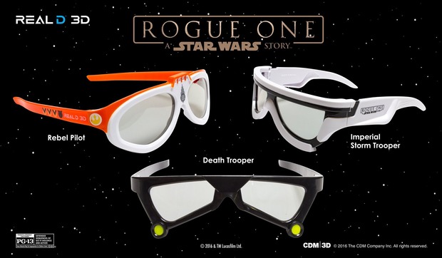 Gafas 3D Rogue One. En este caso de Reino Unido.