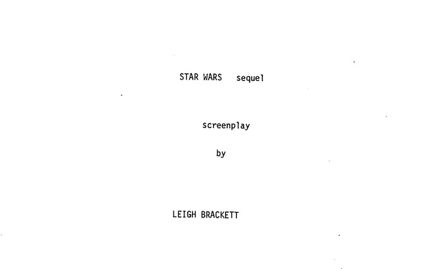 El guión de Leigh Brackett para Star Wars V (en inglés).