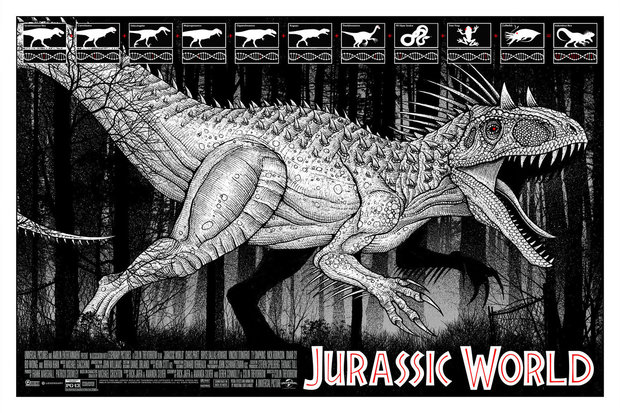 'Jurassic World' póster de Dan McCarthy.