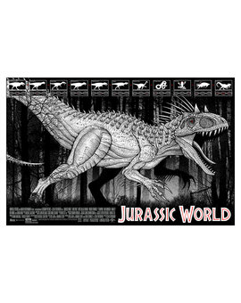 'Jurassic World' póster de Dan McCarthy.