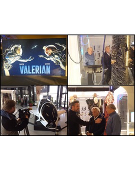 Pierre Christin y Jean-Claude Mézières en la exposición de 'Valerian' (París).