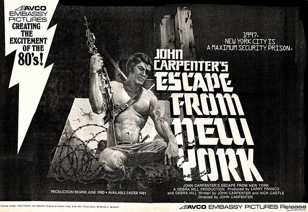 'Rescate en Nueva York' póster promocional de la producción cuando la iba a protagonizar Tommy Lee Jones.