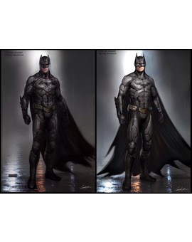 Diseños alternativos para Batman ('Batman vs Superman') de Costantine Sekeris.