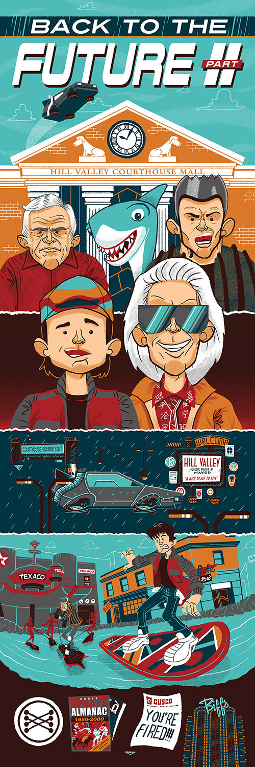 'Regreso al Futuro II' póster de Ian Glaubinger.