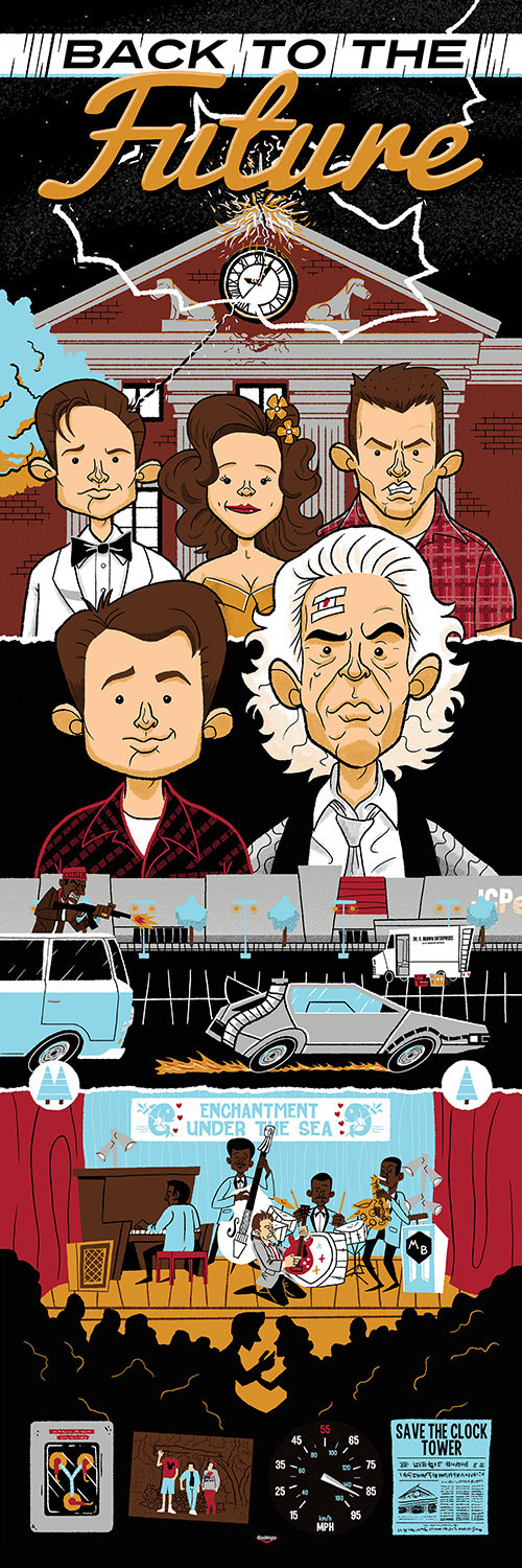 'Regreso al Futuro I' póster de Ian Glaubinger.
