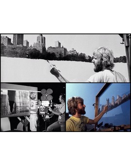 James Cameron pintando mattes en 'Rescate en Nueva York' (1981).
