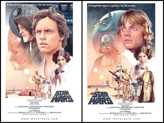 'Star Wars 40 Aniversario' posters de Mark Raats