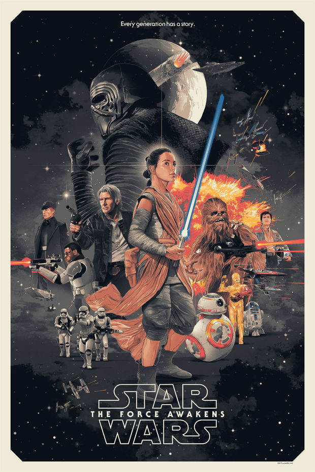 'Star Wars VII' póster de Grzegorz Domaradzki (versión 2)
