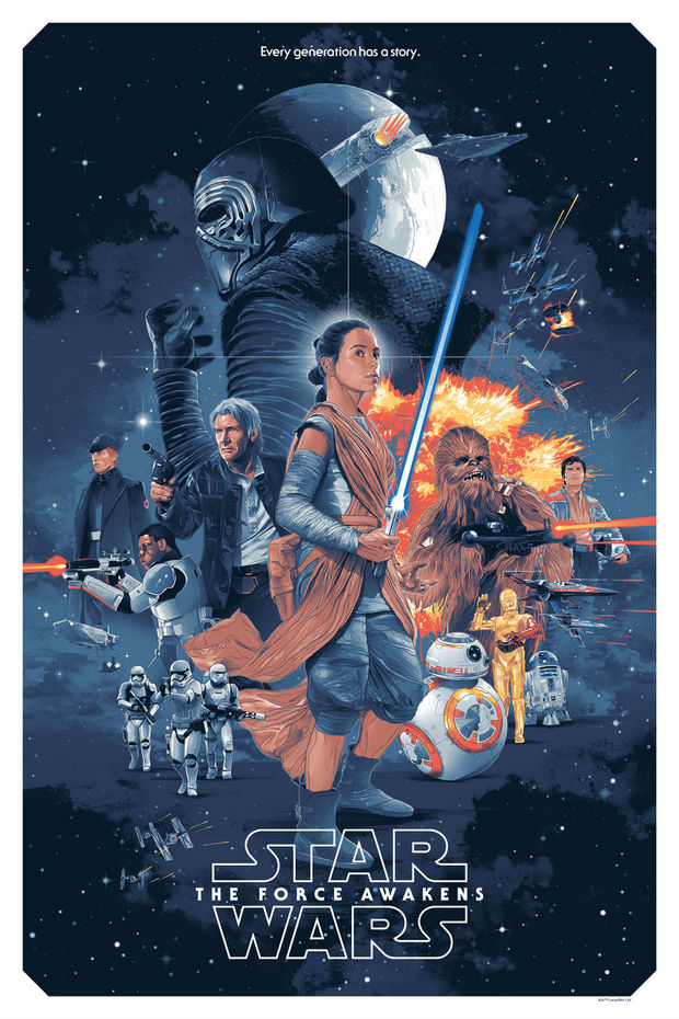 'Star Wars VII' póster de Grzegorz Domaradzki (versión 1)