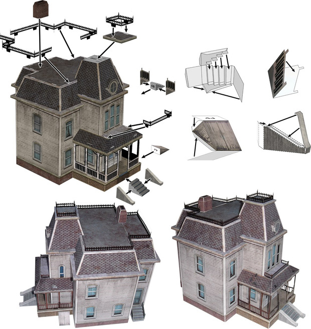 Descarga y monta la casa de Norman Bates y otras mansiones de terror.