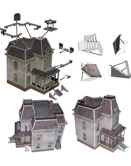 Descarga y monta la casa de Norman Bates y otras mansiones de terror.