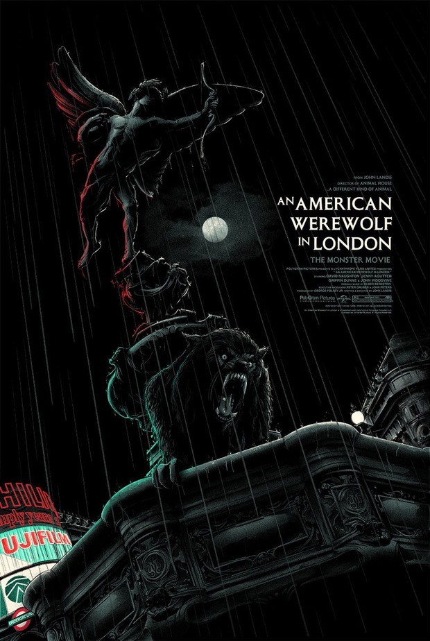 'Un Hombre Lobo Americano en Londres' póster de Matty Ryan Tobin.