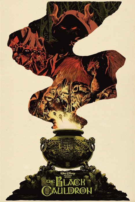 'The Black Cauldron' póster de Francesco Francavilla.