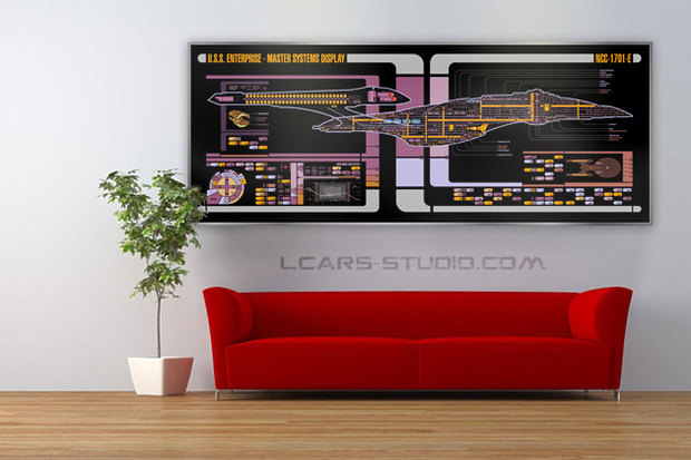 Láminas gigantes con los esquemas de las naves de Star Trek. Para trekkies.