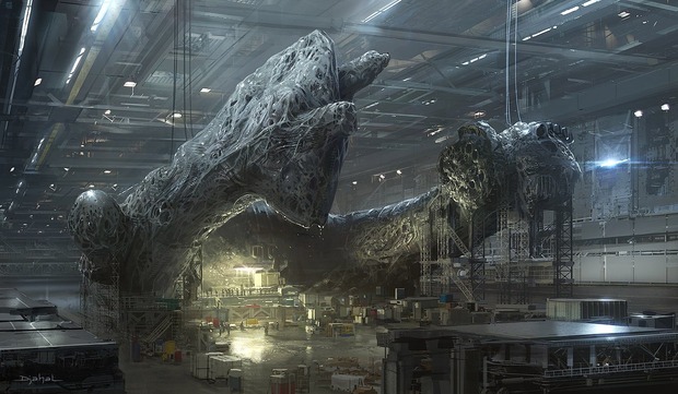 Otro concept art del fallido Alien de Blomkamp.