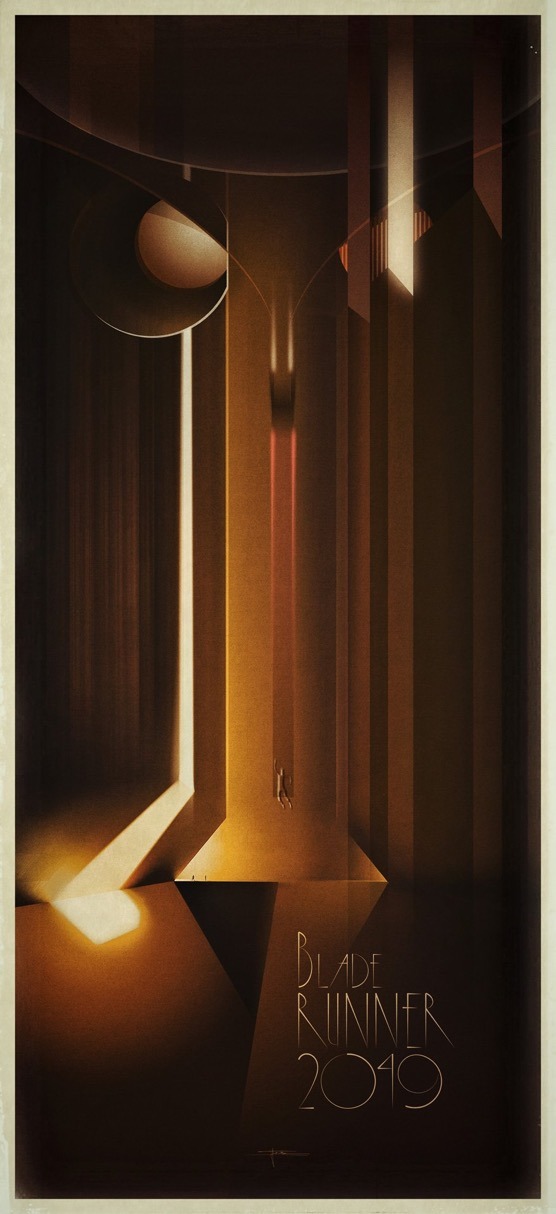 'Blade Runner 2049' póster de Raborlatte. Póster art deco, póster Metrópolis.