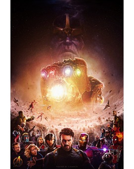 'Avengers: Infinity Wars' póster de CAMW1N. Y sí, es un fan-póster, no hace falta correr a decirlo.