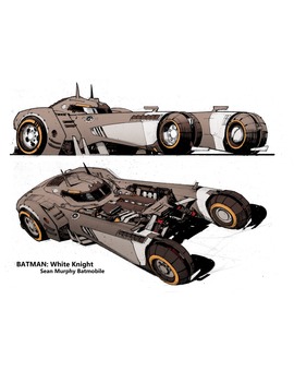 El Batmovil según Sean Gordon Murphy (para el cómic White Knight). A mí me mola más que el último cinematográfico, la verdad.