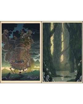 Láminas de Bill Mudron dedicadas a las películas de Miyazaki (5).