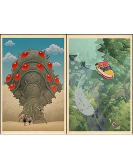 Láminas de Bill Mudron dedicadas a las películas de Miyazaki (4).
