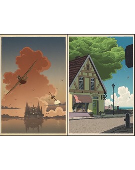 Láminas de Bill Mudron dedicadas a las películas de Miyazaki (3).