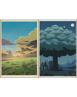 Láminas de Bill Mudron dedicadas a las películas de Miyazaki (2).