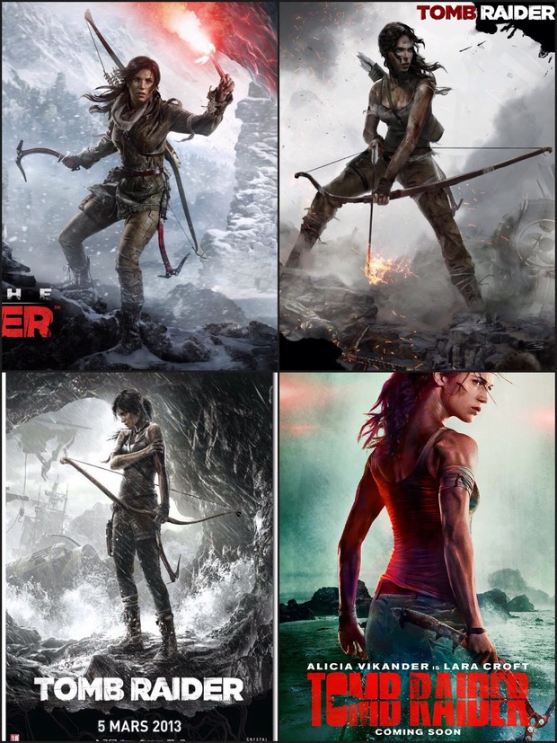 Decadencia del póster cinematográfico. Más evidente con una simple comparación entre videojuego y cine. Una pena.