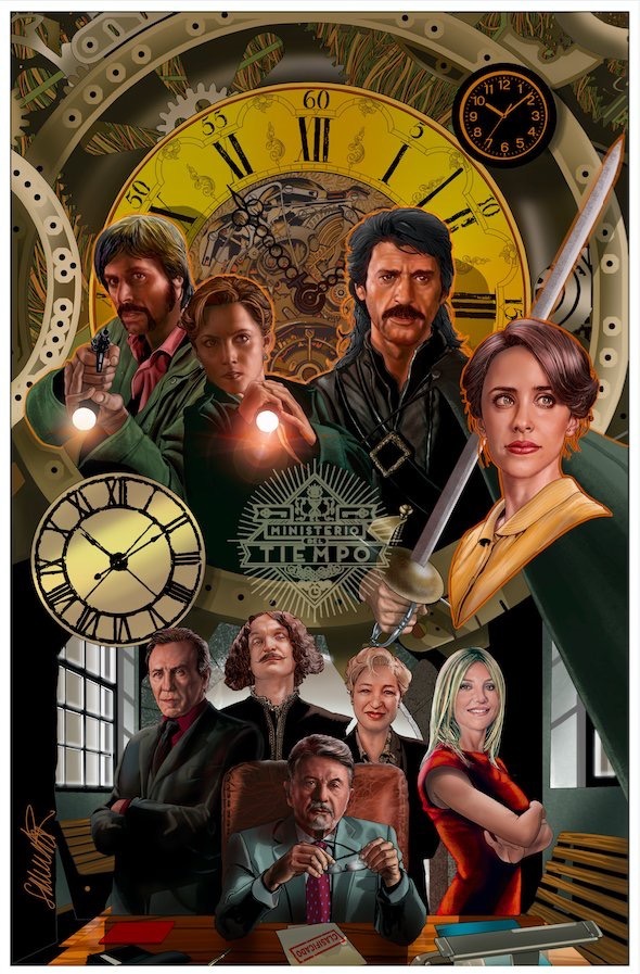 'El Ministerio del Tiempo' póster de Salvador Larroca.