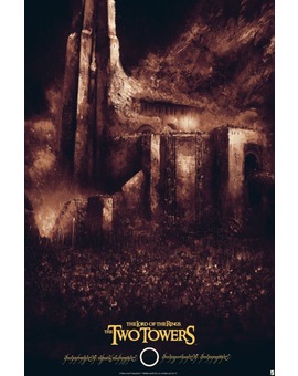 'El Señor de los Anillos. Las Dos Torres' póster de Karl Fitzgerald.