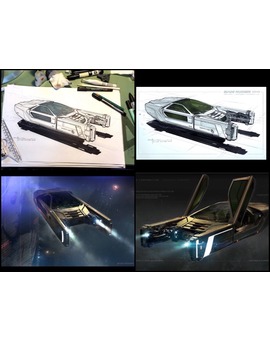 Diseño de Spinner de George Hull para 'Blade Runner 2049' (no utilizado).