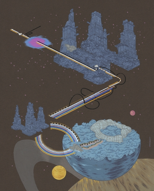 'Mapa Cinematográfico' de Alien de Andrew Degraff.