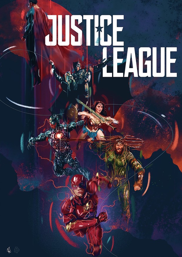 'Liga de la Justicia' póster de Luke Butland.