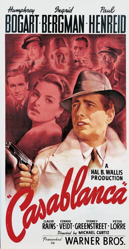 75 años de 'Casablanca'. Si alguno no la ha visto, que lo remedie, no se arrepentirá.