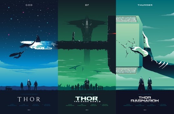 Trilogía Thor. Posters de Rico Jr.