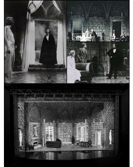 El 'Drácula' de Broadway, 1977, con Frank Langella. (Escenografía de Edward Gorey)