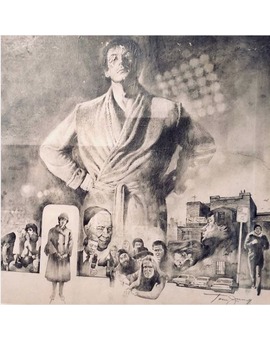 'Rocky' el primer póster que dibujo Tom Jung para la película.