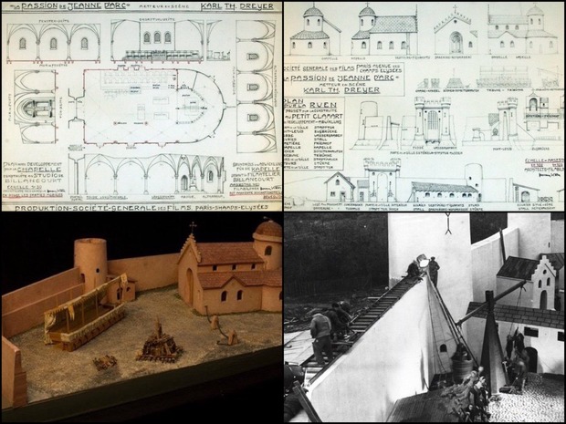 Diseño de decorados de 'La Pasión de Juana de Arco' (1928) de Carl Theodor Dreyer.