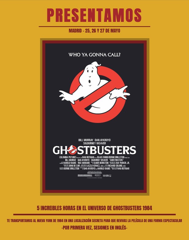 'Spectacular!' Cine inmersivo. 'Cazafantasmas'. Si alguien se apunta ya nos contará qué tal.