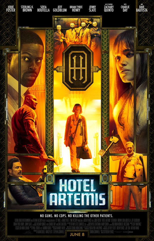 'Hotel Artemis' de Drew Pearce. Póster y trailer.