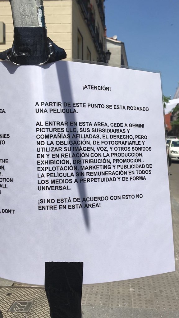 Rodaje de Terminator en Madrid. Un tanto excesivo el tema. Y como vivas ahí, ni te digo. (foto de Jorge Naranjo)