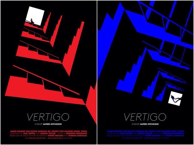'Vértigo' pósters 60 aniversario de Malika Favre.