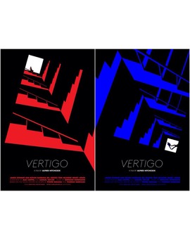 'Vértigo' pósters 60 aniversario de Malika Favre.
