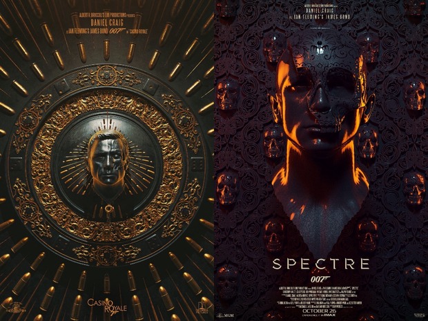 Pósters 'Casino Royale' y 'Spectre' (Wangles).