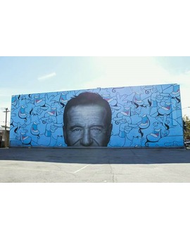 Mural en homenaje a Robin Williams en Chicago por el mes de la prevención del suicidio.