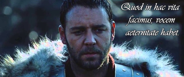 El guión de 'Gladiator' en latín.