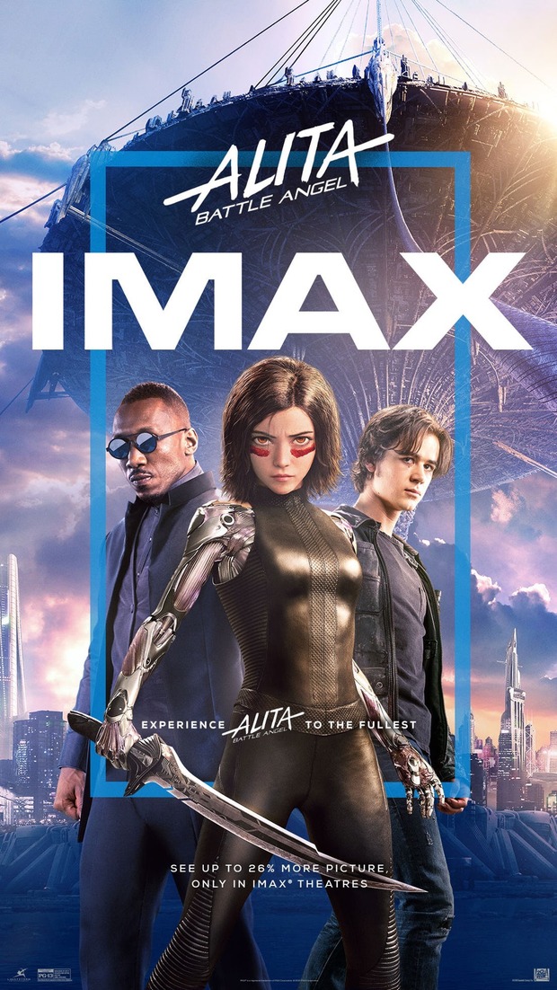 'Alita' póster Imax, un 26% más de imagen (dicen).